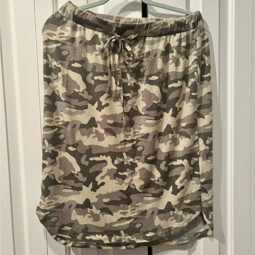 Tickled Teal Camouflage Mini Skirt